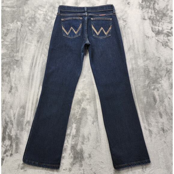 Wrangler Jeans Womens 5/6 X 30 Dark Wash Ultimate Riding Q-Baby Mid-Rise Bootcut - Picture 3 of 13